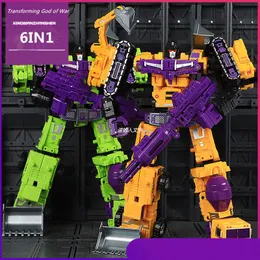 Transformation Toys Alloy Engineering Car Children's Transformation Robot Toy Hercules Star Transformation War God Hexahedral Gift Box Set Kids Gifts