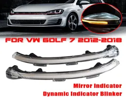 LED Dynamic Turn Signal Light For VW Golf MK7 7 GTI R GTD 2013 2015 2016 2018 Flowing Water Blinker Flashing Light2585244