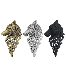 Vintage Wolf Head Brosche Schmuck gehobene Unisex Broschen für Frauen Männer Tieranzug Halsband Pin Schnalle Kollektion Broche7555262