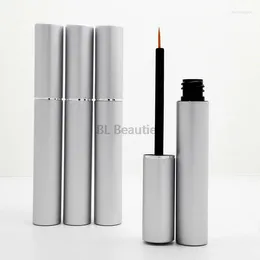 Storage Bottles 100pcs/lot 3.5ml Eye Liner Packaging Pen Eyelash Growth Liquid Tube Empty Silver Lip Eyeliner Bottle With Thin Brush