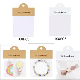 Bolsas de jóias bolsas de embalagem cabeça de cartão dobrável prático para acessórios de embalagem pequenas empresas colares de artesanato diy pulseiras pulseiras