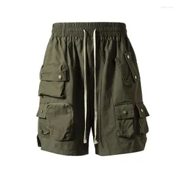 Shorts maschile novità ad alta funzionalità con cerniera ad alta cerniera tattica pesante skateboard cotone cotone casual hip-hop parkour cargo