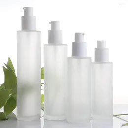 Garrafas de armazenamento por atacado de vidro fosco moderno embalagens cosméticas 20 ml em garrafa de bomba de spray/loção/toner