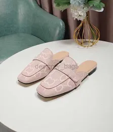 10a lustro jakość najlepsza wersja najlepsza wersja Kobiety Kapcieczki płócienne ciepłe tony Pink Mint Green Lady Classic Slides Flat Mules 35-42