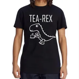 Xin yi Mens T-shirt Najwyższa jakość 100% bawełny fajny zabawny dinozaur Druk o drukowaniu men neck tshirt fajne koszulki męskie koszulki 240409