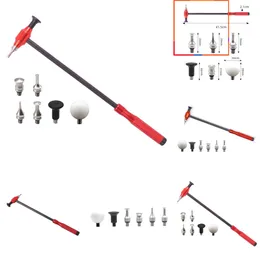 2024 7pcs ورقة ألياف الكربون مطرقة المعادن لإصلاح Car Dent PDR أدوات تسوية Hammer