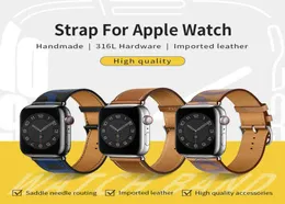 Kebitt High Quality Genuine Leather Single Tour I Band For Apple 7 6 Se 5 4 3 Strap 40mm 44mm 41MM 45MM H2204194350254