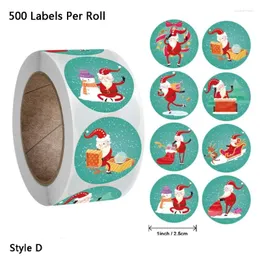 Wrap Regone Adesivi di Natale 500pcs/rotolo Casella per carta adesivi fatti a mano Sigillatura per le forniture per feste ragazzi