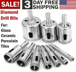 New Bit Hollow Core Drill Bit Set Tile Porcelain Hole Saw Cutting Diamond Drill Bits for Glass Ceramic Tile Porcelain Maker Saw Cu2601008