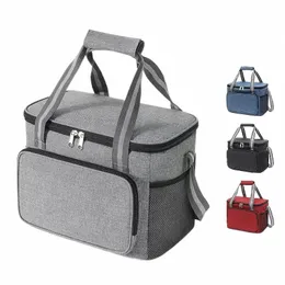 14L Outdoor chłodnica torba na lunch napój piknik Izolowany termiczna obiadowa torba lunchbox Wodoodporna żywność pasek na ramię termos pudełko 37GC#