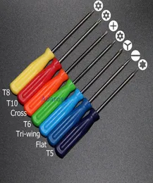 7 Placeesset Torx T5 T6 T10 T10 Cross Triwing płaski kształt śrubokrętny narzędzie do naprawy telefonu komórkowego lub Xbox 3601087051