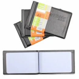 40 Cards PU Leather Busin Card Holder Card Wallet Men Women Black ID Credit Card Holder Book Case Wallet For Credit Cards HOT y40Q#