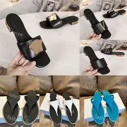 Projektant Slipper La Flat Sandals Kobiety Flip-Flops Luksusowe Kapcia Luksusowe Kapcie skórzane Slajdy Klasyczne mężczyzn Flip Flip Flip Size35-46