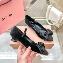 Ballet high heel shoes miui Paris Ballet Designer Professional Dance Shoes velvet ballerinas Platform Bowknot Shallow Mouth Single Shoe sandals women Loafers 01