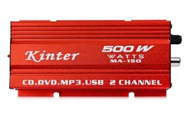 Kinter MA150 AMP 2CH 500W USB HIFIデジタルステレオアンプカーモーターサイクルボートMP3MP4CD MA1509513403