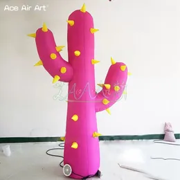 wholesale 8mH (26ft) with blower Pink Inflatable Cactus Model For Advertising/Promotion/ Events Decoration