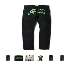 Helt ny BBC -glass Running Dog Men039s tvättade jeansstorlek SMLXL2XL7575321