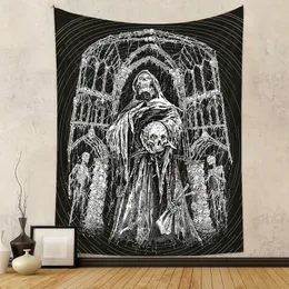 The Devil King Tapestry Tapestry Tapestries Tapestries Background Cloth Ins Style معلق قطعة قماش مزخرفة بوهيمي ديكور المنزل