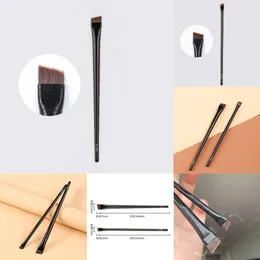 NYA 1st -blad Makeup Borstar Vinklad tunn ögonbryn Platt Fin Eyeliner Brush Professional Liner Brow Beauty Make Up Tool