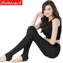 Sexiga strumpor Pointouch Sexig Autumn Tights Spring Strumpor Kvinnor underkläder 120 Denier High Elastic Underware Pantyhose Long Lår för tjej 240416