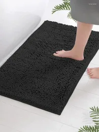 Tappeti tappeti da cucina impermeabile per pavimento di ingresso anti -slittatore poremat chenille acqua assorbente tappeto bagno tolietico tappeto nero grigio