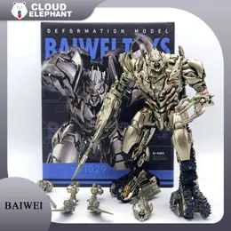 Baiwei Megatank TW1029 Transformação Tw-1028 Movie Metal Coating KO SS13 KO SS56 Ação Figura Robot Robot Ornament Gifts 240408