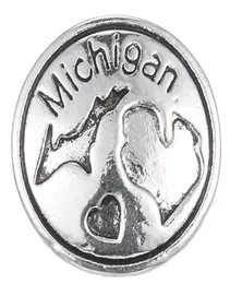 10pcllot 2017 Silver Michigan Snap Buttons 18 mm Charms Jewelry Snap dla DIY Srebrna Bransoletka Snap3012994