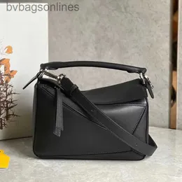 Luxury Original Loeweelry Shoulder Bags Designer for Women Men Black Imprinted Mark Original Calf Leather Puzzle Combination Bag with Original Logo