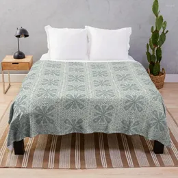 Coperte Lacy vintage blu valentino a blocchi di stampa floreale floreale letto disegnato Luxury per divano una coperta di lancio micro pile ultra soft