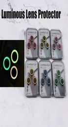 Защитник линзы с светящимся стеклянным телефонами для iPhone 14 13 12 11 Mini Pro Max Glitter Lear Lins с розничной Box5897197