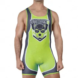Mens Wrestling Singlets Suit Professional Coverall Training Competition Freestyle Wrestling Suit High Elastic Sleeveless Outfit 240409