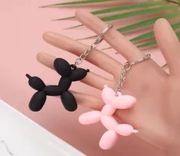 Colorful Balloon Dog Keychain Charm for Man Soft Rubber PVC Cute Women KeyChains Car KeyRing Bag Phone Pendant6425518