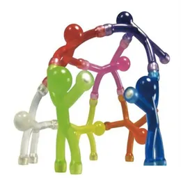 Magnesy lodówki Whole-10pcs partia nowatorska mini elastyczna elastyczna magnes Q-man magnetyczny zabawka giętka figur