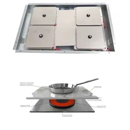 220V кухонное прибор Invisacooker Четыре термоконтролируемых компонента для индукционной варочной плиты