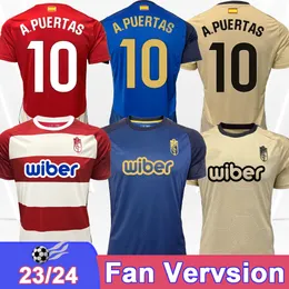 23 24 Granada Bryan Mens Soccer Jerseys Uzuni A.Puertas Callejon F.Diedhiou Bicard C.Neva Victor Diaz Home Away 3 -я футбольные рубашки для взрослых