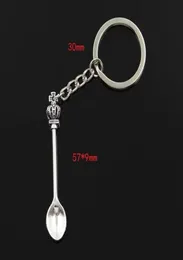 Wonderland Crown Inspired Mini Spoon Snuff Pendant Charms Car Keychain Bag Handbag Keyring Car Key Chain Souvenir Gift7590666