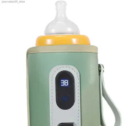 Flaskvärmare Sterilizers# Baby Håll varmare justerbar temperatur för de flesta flaskor USB Travel Milk Heat Keeper Daily Använd Shopping Picknick Q240416