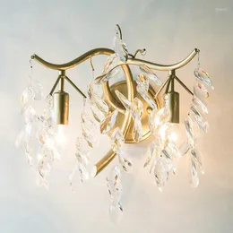 Lampa ścienna Postmodernistyczne lampy LED LAMPY Kryształowe w stylu amerykański projekt sztuki