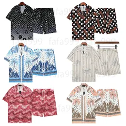 디자이너 Mens Miri Tracksuits Suits Shirts Lapel Summer Beach Shorts Breeches 세트 클래식 스타일 모노그램 수영 지오메트리 Sportsuit Tie-Dye Clothing