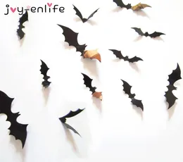 Halloween Decoration 12pcs 3D Black Black Pvc Bat decorazioni fai -da -te Adesivo da parete Halloween BAR DECALS SCARY HALLOWEEN DECORAZIONI DELLA PARTY8170579