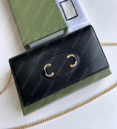 محفظة مصممة Luxurys محفظة Portefeuille Leather Pouch Envelope Women Handbag Wallet على سلسلة Dicky0750 Crossbody Lady SH1326715