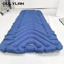 Pads Oulylan Ultralight Selfiating Air Mattress Sleeping Pad Splicing Iatable Bed Beach Picnic Mat Camping Tent Air Cushion