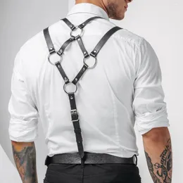 Reggiseni set gay rave imbracatura maschio in pelle petto regolabile uomini sessuali di lingerie bondage reggiscia cinture cinghie di abbigliamento fetish