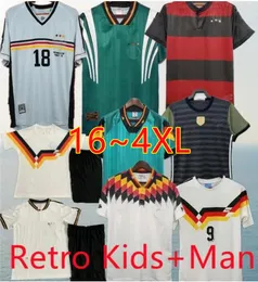 Coppa del mondo 1990 1992 1994 1998 1988 Germania retrò 4xl bambini littbarski ballack calcio maglia klinsmann matthias camicia da casa kalkbrenner jersey 1996 2004