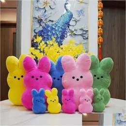 PERSPETTO PARTY 25 cm 15 cm Peeps P Bunny Rabbit Peep Toys Easter Simation Bambola per animali per bambini Regali di cuscini morbidi Gir Drop Otm5i