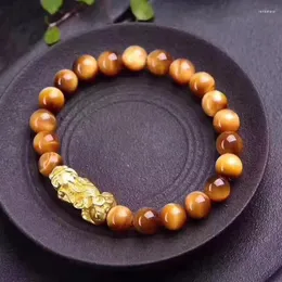 Strand Wholesale JoursNeige Tiger Eye Natural Stone Bracelets 10mm Round Beads Pi Xiu For Women Energy Jewelry