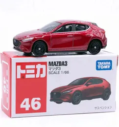 Takara Tomy Tomica No 46 Mazda 3 Diecast 자동차 모델 어린이를위한 장난감 1 66 Soul Red Mazda3 046 Y11244020827