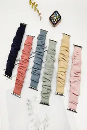 For Apple Watch Band iwatch 23456 se Woven Elastic Single Loop Strap Flower Printed Large Intestine Hair Wristband Polyester 25 Co2035156
