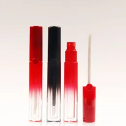 Speicherflaschen leer 8 ml runde Gradient Red Black Lip Glace Tube Gloss 36 PCs