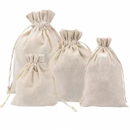 جديد Dropship Price Natural Natural Resable Jute Clate Clatsring Pouch Pouch Capaging Bag Bag Bag Printed Jewelry Bag O5W0#